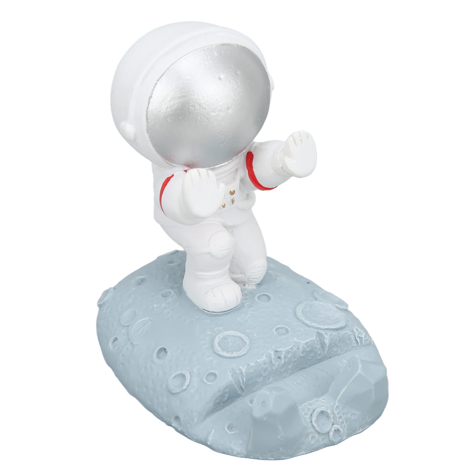 VADUMA Spaceman Cartoon Astronaut Phone Stand - Adjustable Mobile Phone & Tablet Holder for Desk, Home, Office - Durable Silver Metal Stand for iPhone, Samsung, iPad - Perfect Gift for Tech Lovers & Space Enthusiasts