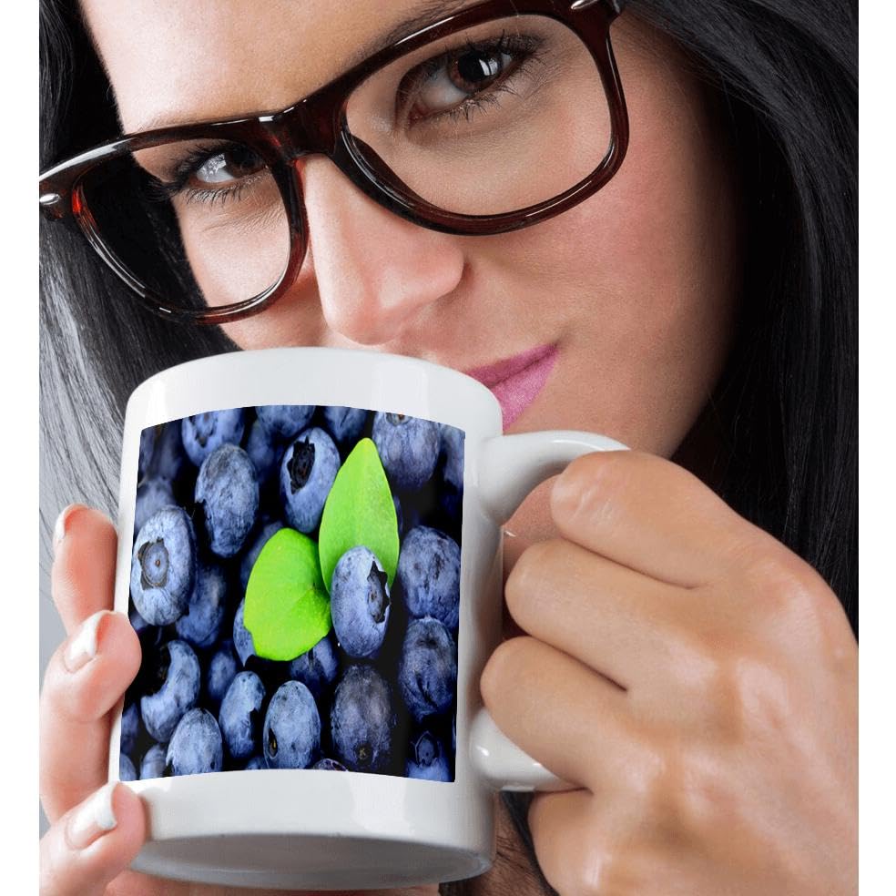 3D Rose Blueberry Surprise Ceramic Coffee Mug - 11 oz Colorful Design for Tea, Coffee & Hot Drinks - Perfect for Home, Office & Gifts