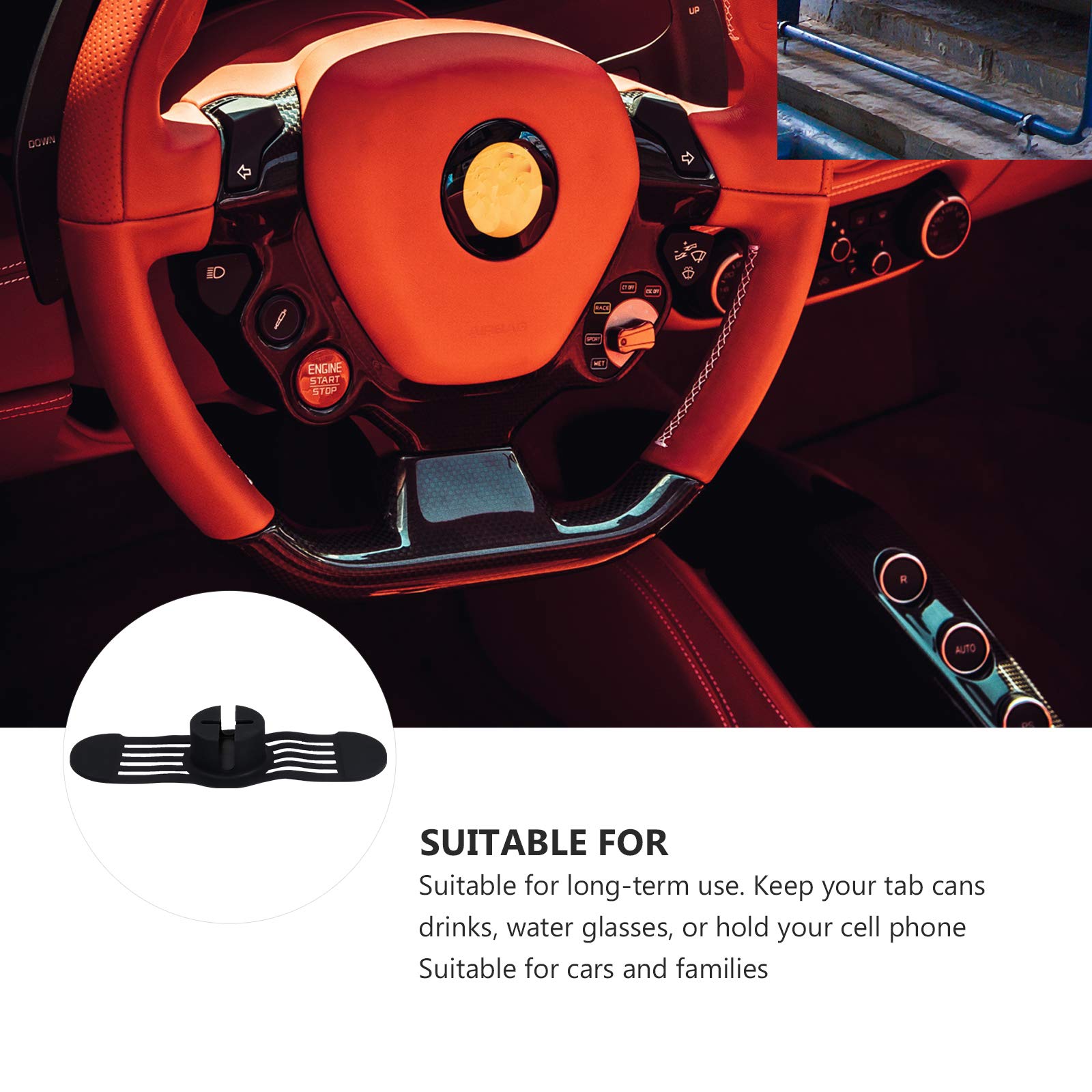 1Pc Universal Car Cup Holder & Phone Mount - Multifunctional Drink Holder for Couch, Sofa, Coffee Table - Perfect for Car, Home, Office & Travel Use