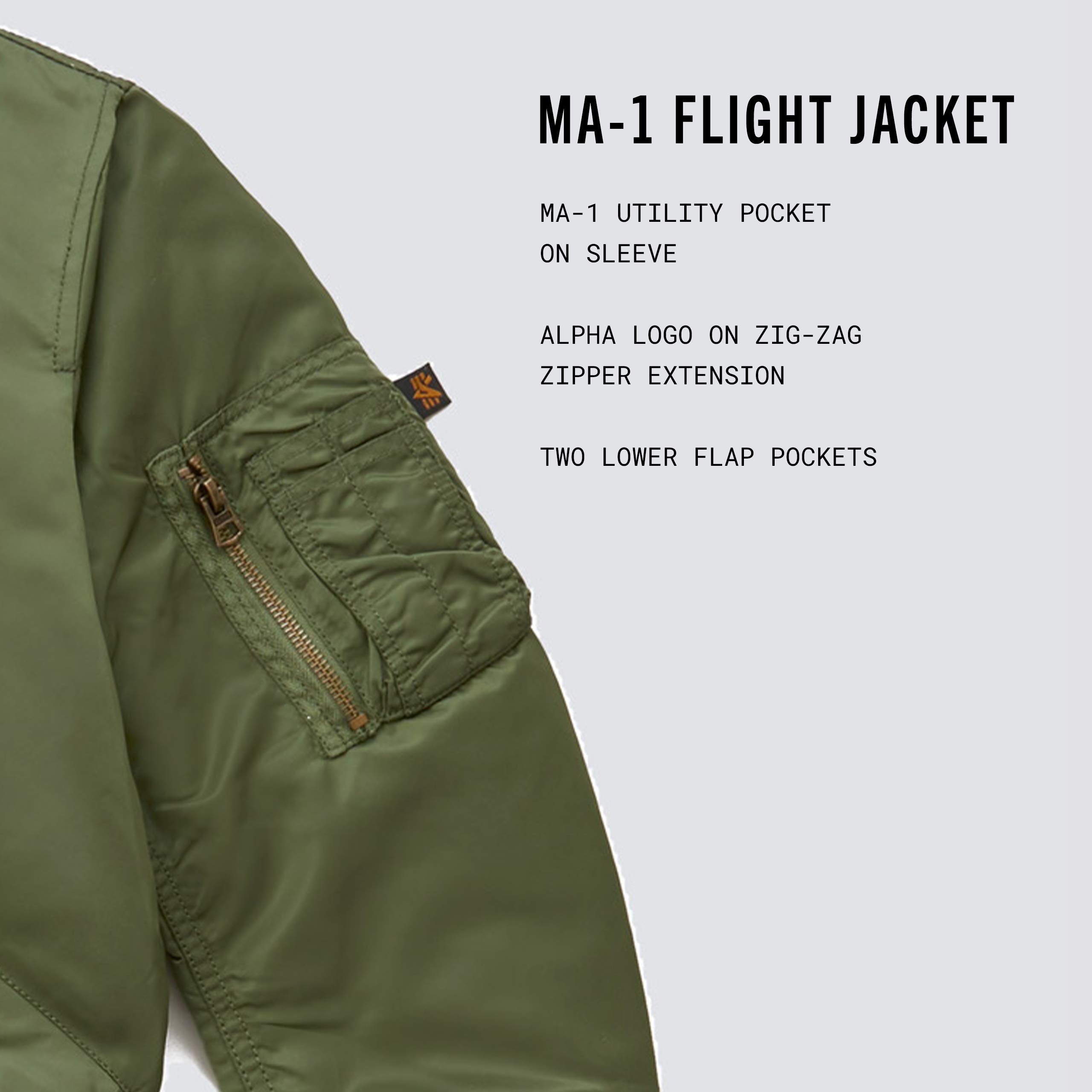 Alpha Industries Boys' MA-1 Flight Jacket - Classic Bomber Jacket for Kids, Water-Resistant & Warm - Perfect for School, Outdoor Adventures & Winter Fashion