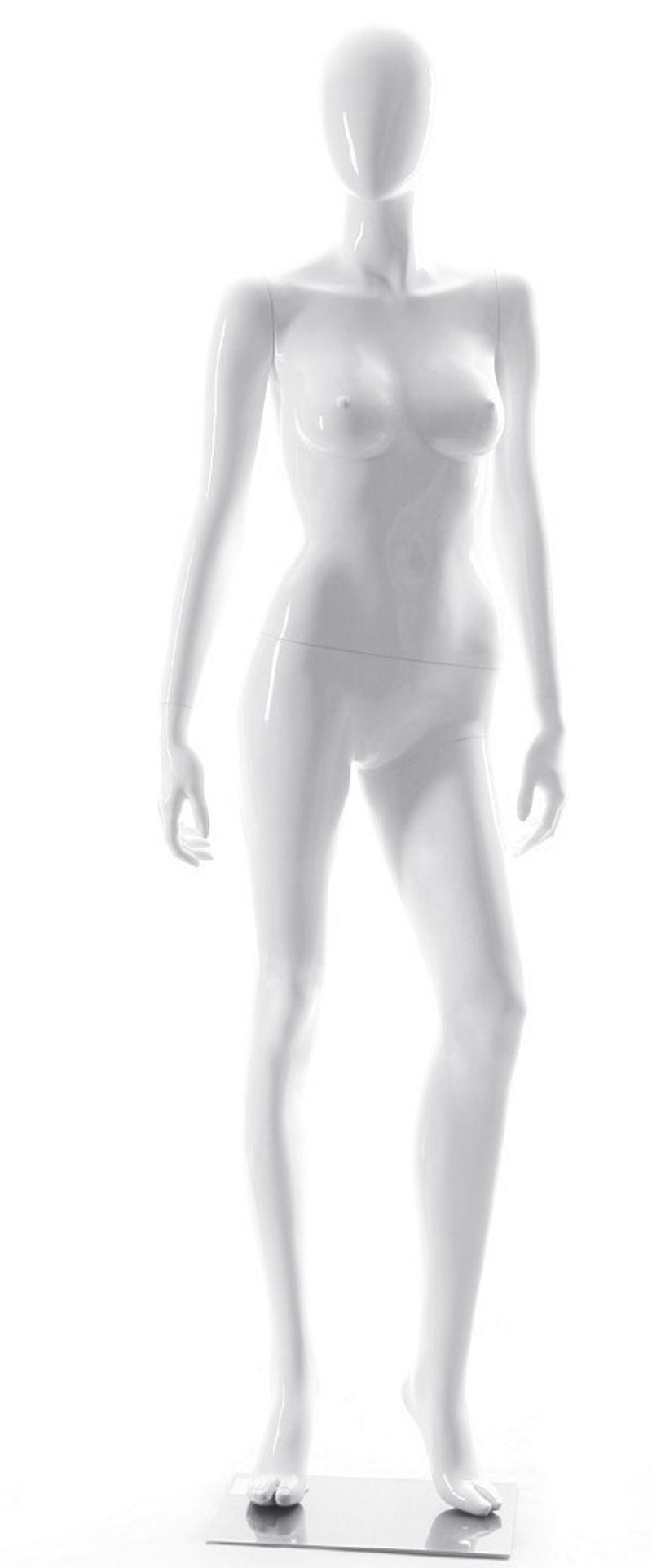 White Gloss Female Mannequin - Full Body Fashion Display for Boutique, Window Shopping & Photography - Perfect for Retail Stores, Online Shops & Visual Merchandising