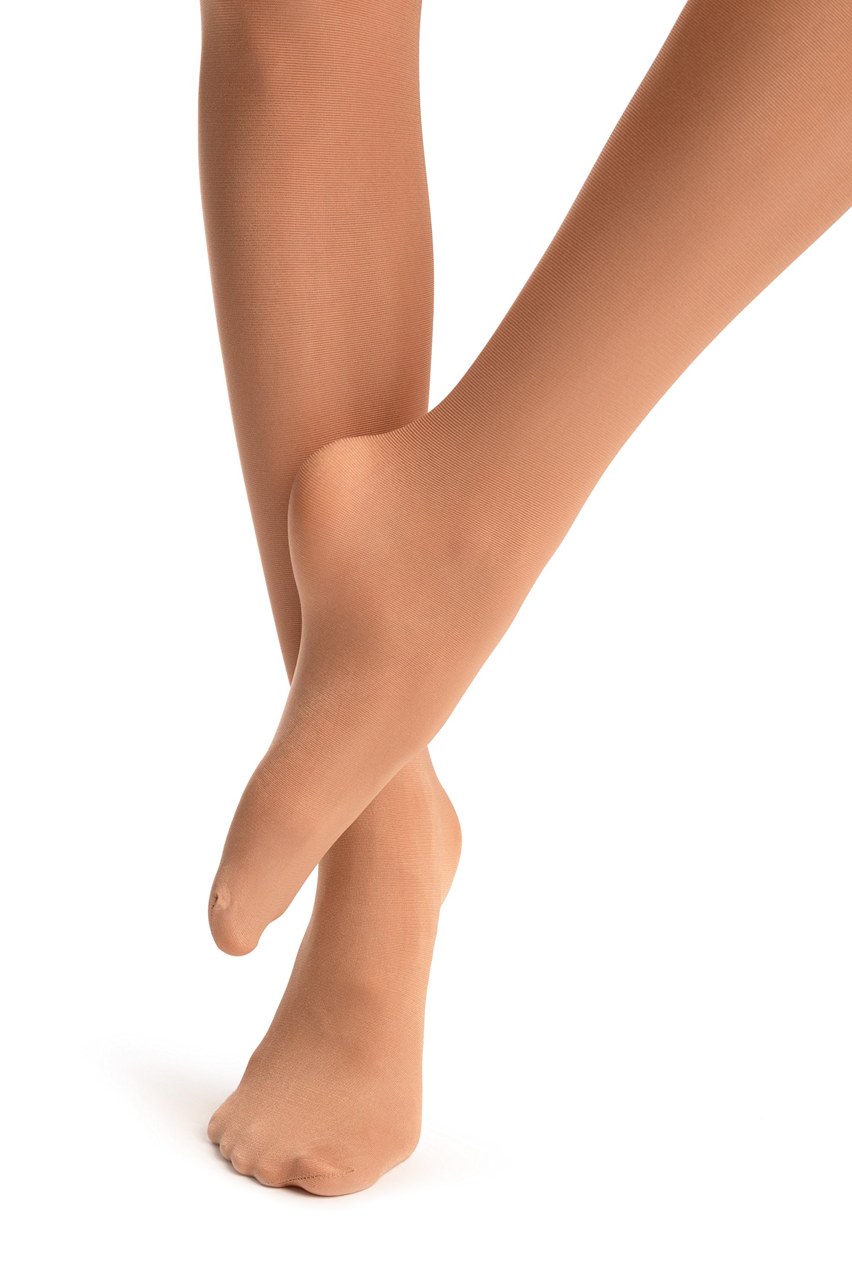 LissKiss Light Chestnut 80 Den Full Foot Dance Pantyhose Tights - Comfortable & Durable for Ballet, Jazz, and Performance