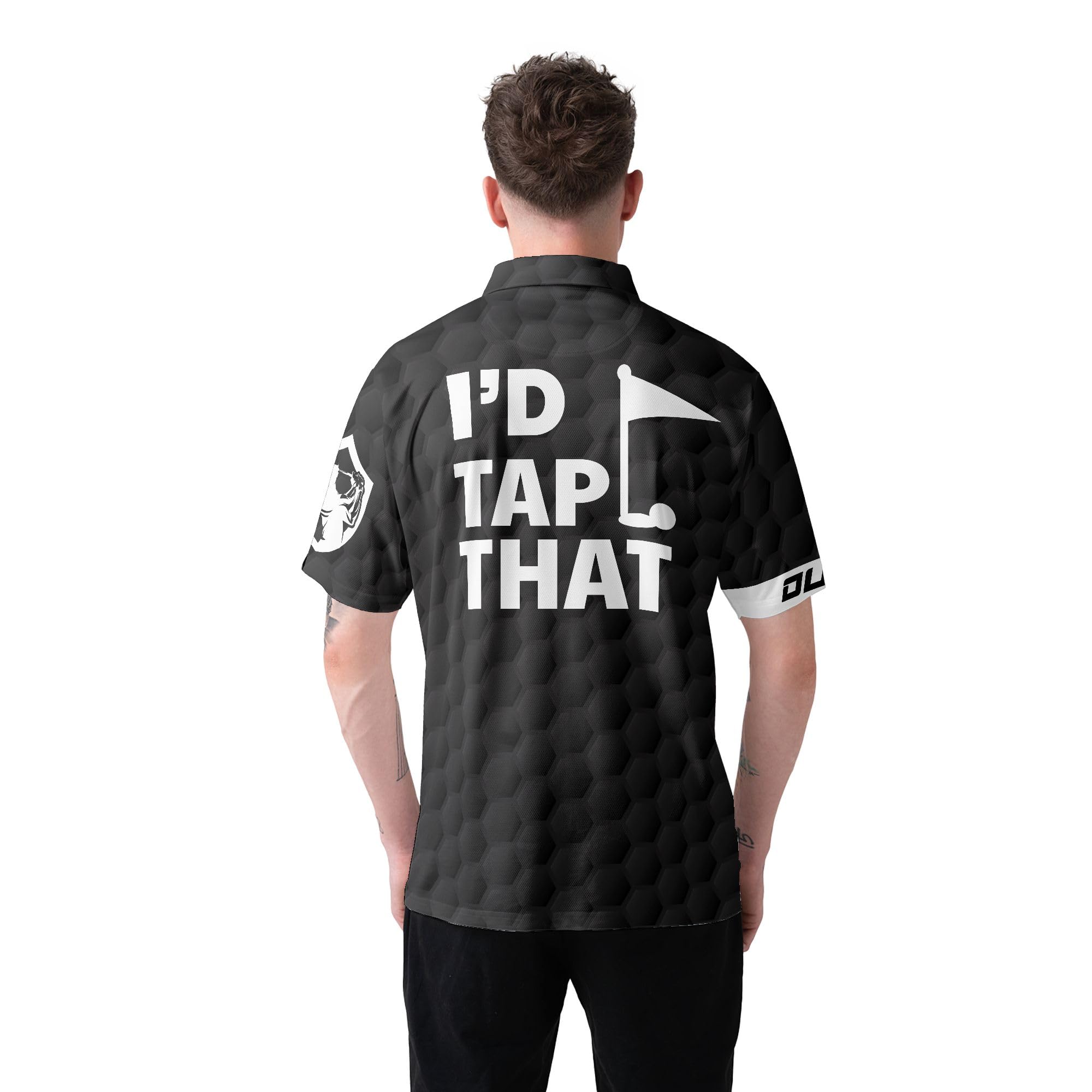 Custom Golf Polo Shirts for Men - Personalized Golf Club & Flag Design Short Sleeve Shirts | Breathable Performance Apparel for Golf Tournaments, Country Club Events & Casual Wear