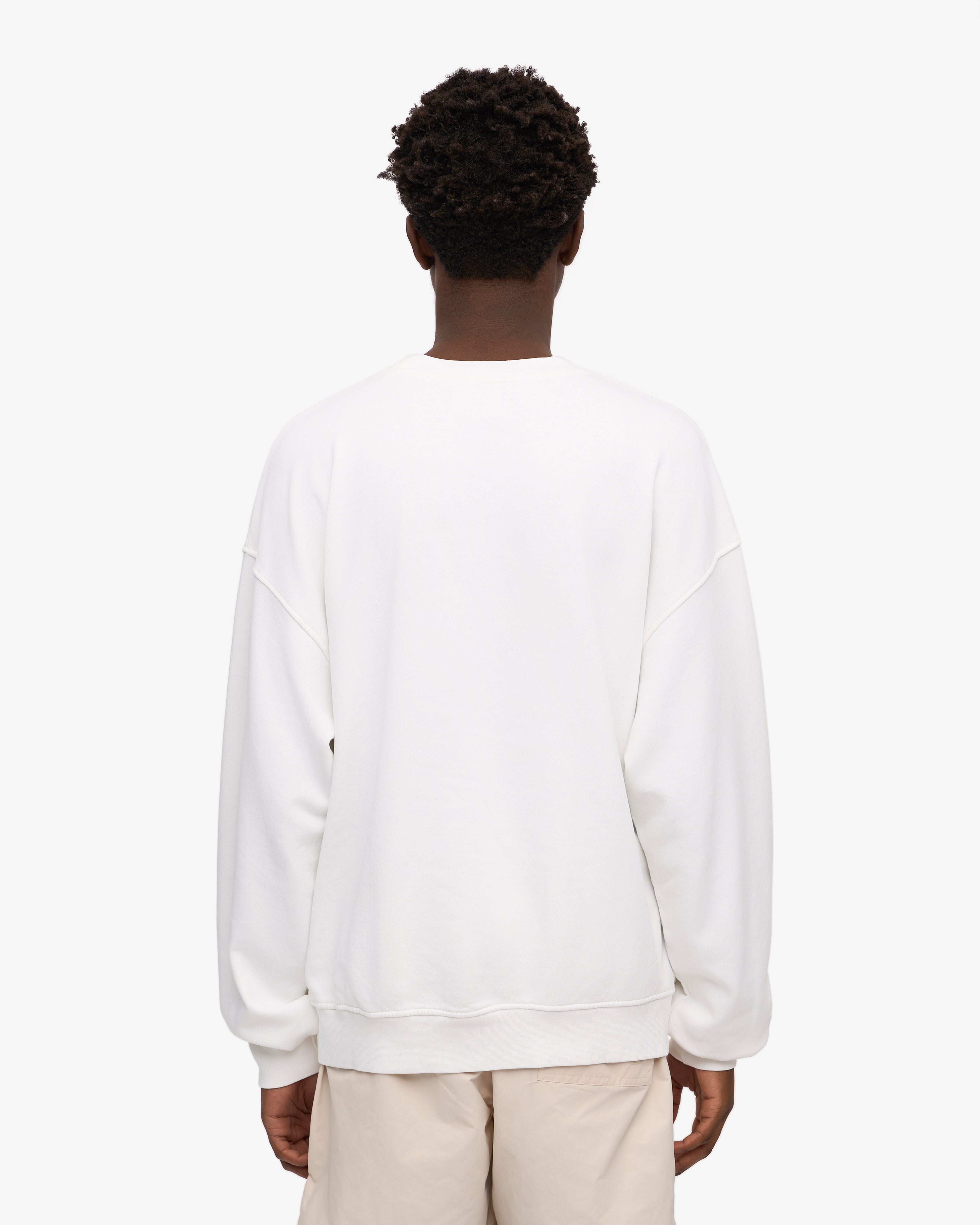Organic Oversized Crew Neck Sweatshirt for Women - Soft & Comfortable Optical White Pullover - Perfect for Casual Wear, Lounge & Street Style