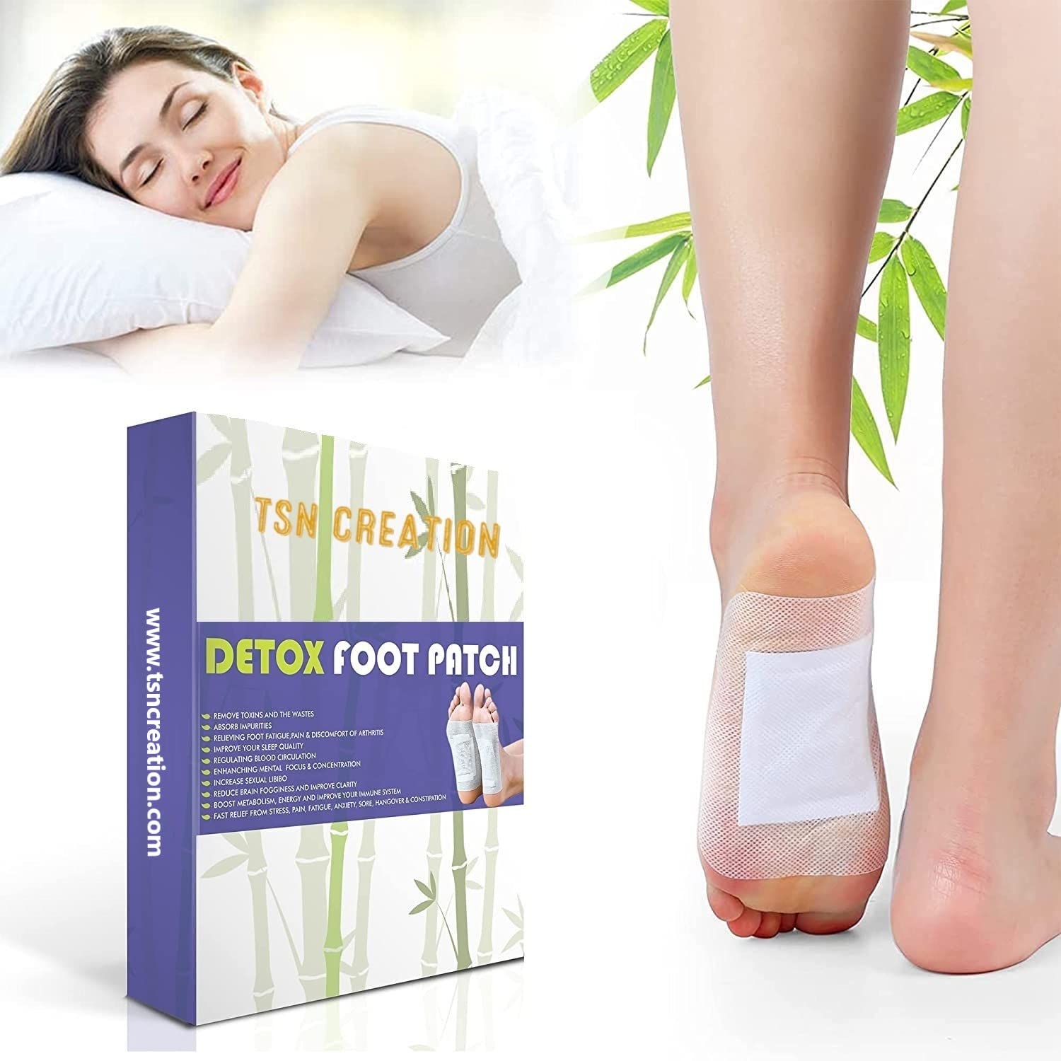 Organic Detox Foot Pads for Toxin Removal & Stress Relief | Natural Body Cleansing Foot Patches | Pack of 3 | Perfect for Nighttime Use, Spa Days & Post-Workout Recovery