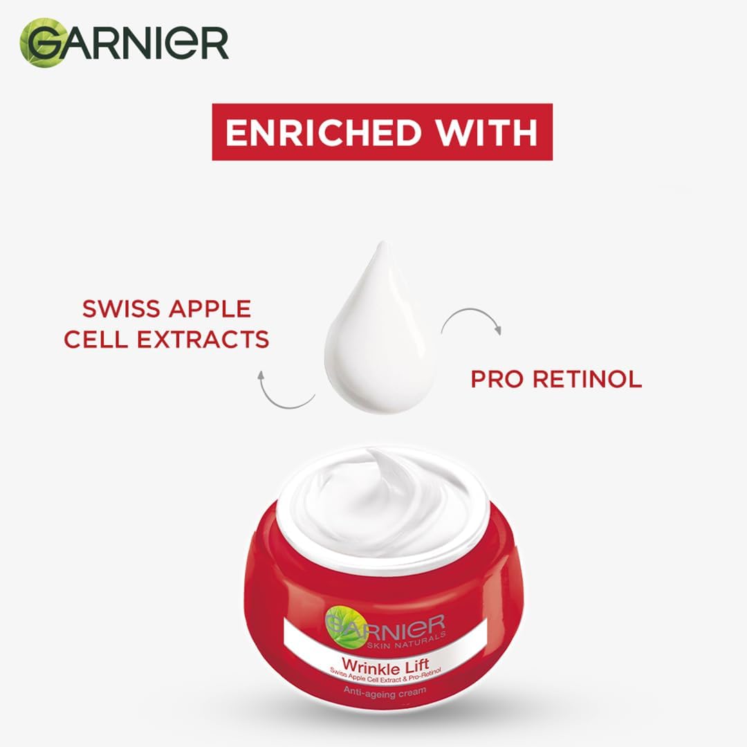 Garnier Men Acno Fight Anti-Pimple Face Wash 50g & Anti-Aging Wrinkle Cream 40g Set - 2-in-1 Skincare Combo for Men - Perfect for Daily Acne Treatment & Anti-Wrinkle Care
