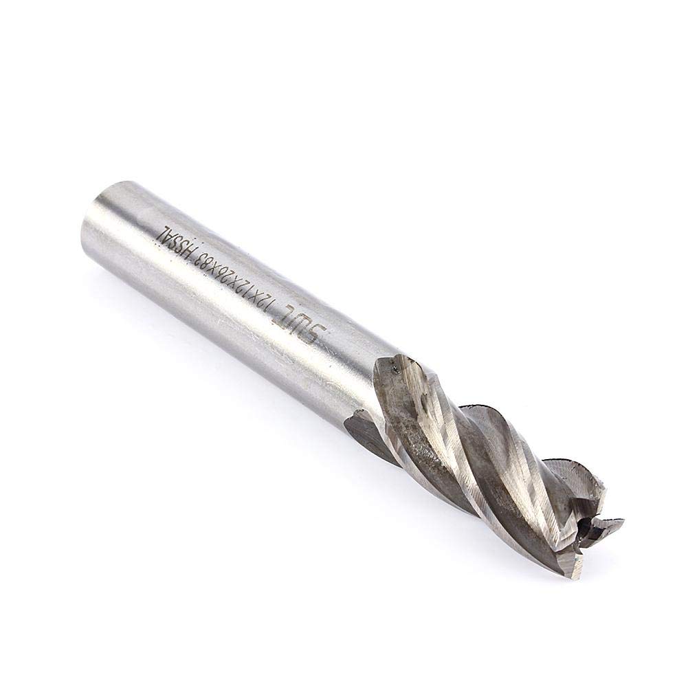 4-Flute HSS End Mill Bits Set (4mm-12mm) - CNC Straight Shank Drill Bits for Metal Cutting - High Speed Steel Milling Cutter Tools for Aluminum, Steel & Wood - Perfect for CNC Machines, Lathes & DIY Projects