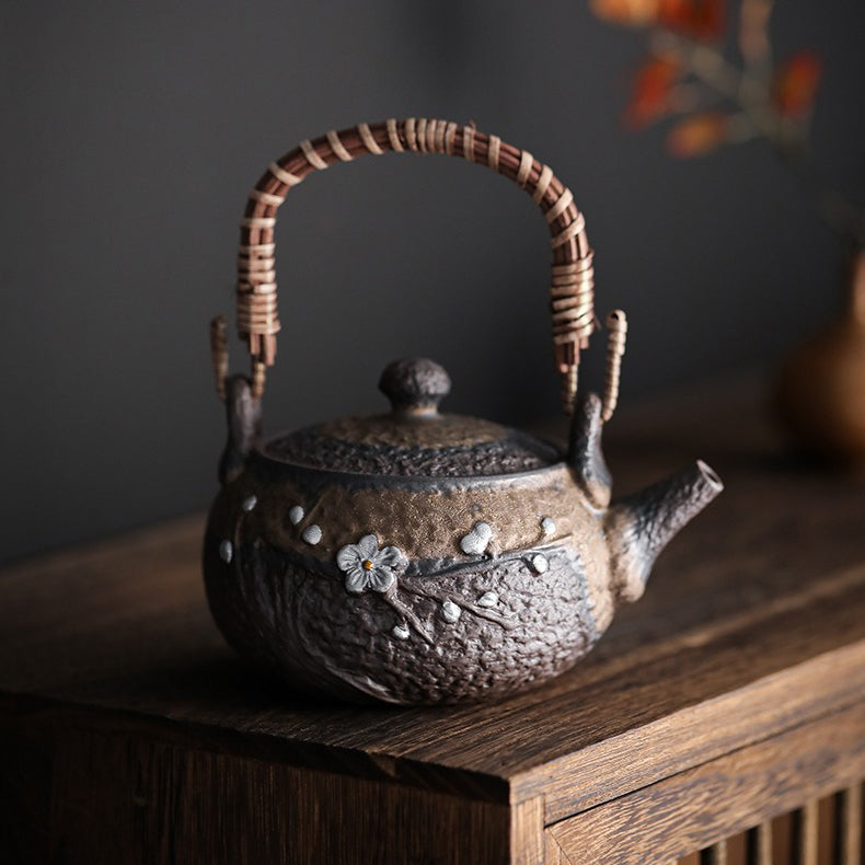 Japanese Handmade Iron Glazed Teapot - Traditional Cast Iron Kyusu for Green Tea, Matcha & Herbal Brewing - Perfect for Tea Ceremonies, Home Use & Gifts