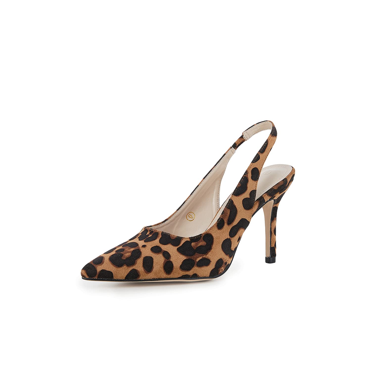 JeimPoey Women's Pointy Toe Slingback Pump Shoes with Elastic Strap - 3 Inch Thin Heels for Party, Wedding & Evening Events - Comfortable Stiletto Heels for Women's Dress Shoes