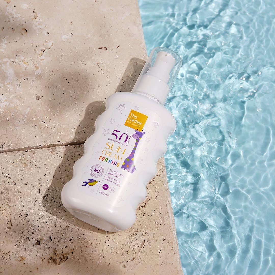 Kids Sunscreen Lotion SPF 50+ Broad Spectrum UVA/UVB Protection - Water Resistant Spray 200ml (6.76 Fl Oz) - Safe for Face & Body, Perfect for Beach, Pool & Outdoor Activities