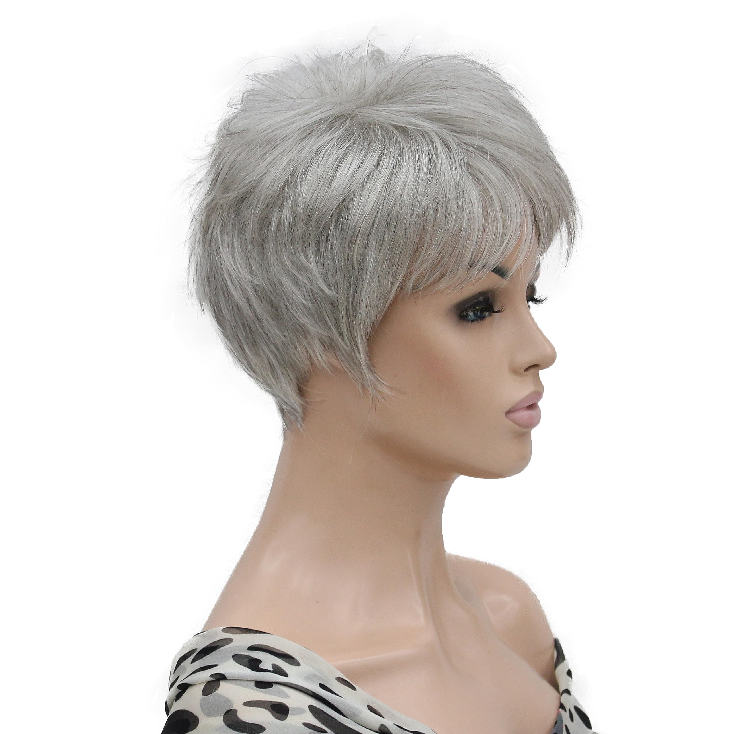 Heat Resistant Short Layered Synthetic Wig for Women - Perfect for Cosplay, Daily Wear & Styling