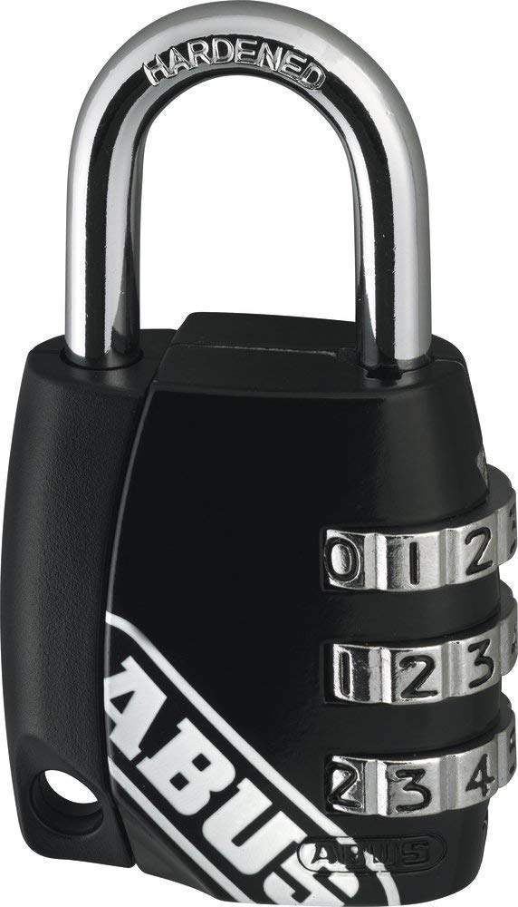 ABUS Combination Lock 155/30 - Heavy Duty Zinc Alloy Padlock with Adjustable Code - Security Level 3 for Luggage, Lockers & Storage - Black (Ideal for Travel, Gym & School Use)