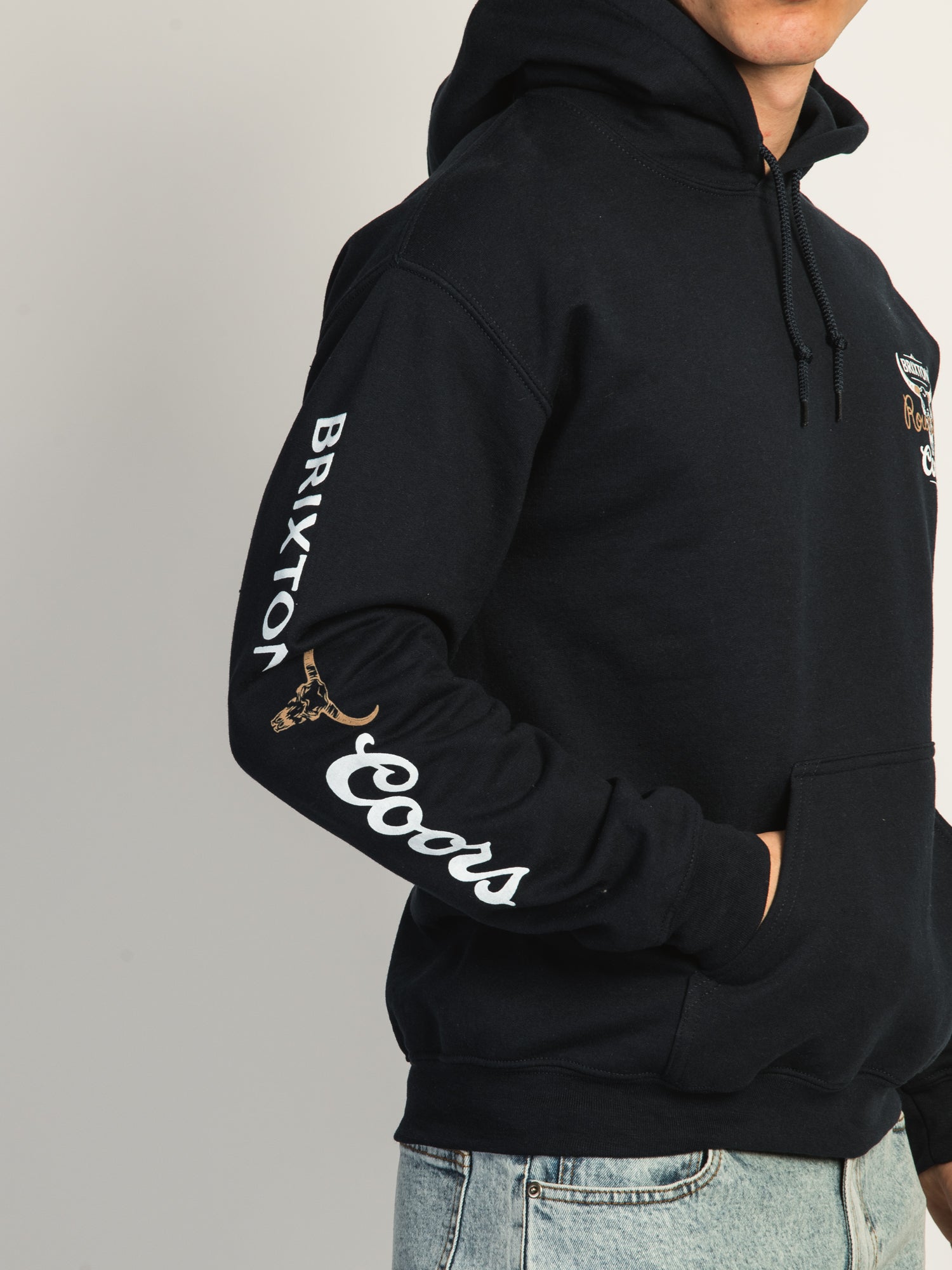 Brixton Coors Round Up Pullover Hoodie for Men & Women - Comfortable Fleece Sweatshirt for Casual Wear, Outdoor Activities, and Street Style Fashion