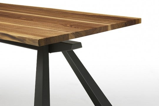 Midj Zeus Modern Dining Table - Solid Wood Kitchen Table for 6 - Elegant Home Dining Furniture for Family Gatherings & Dinner Parties