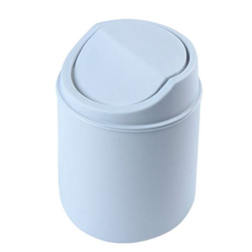 Mini Desktop Trash Can with Cover - Compact Creative Storage Bucket for Kitchen, Living Room & Office - Small Household Waste Bin for Desks, Countertops & Bathrooms (Gray)