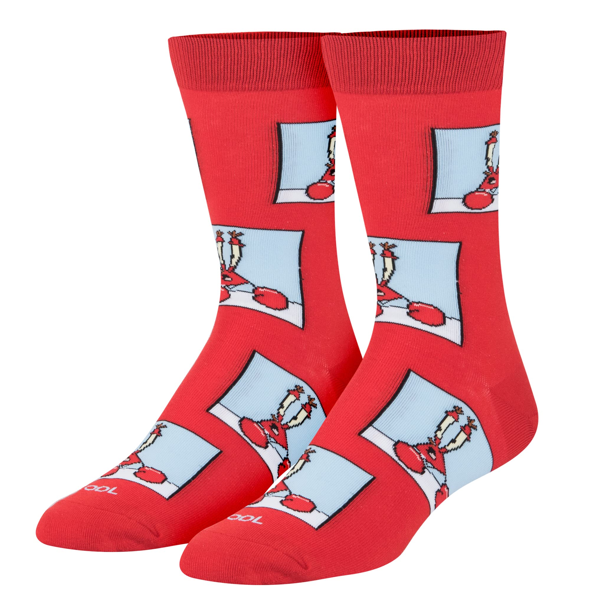 SpongeBob & Mr. Krabs Funny Graphic Crew Socks for Men & Women - Soft Comfortable Novelty Socks for Cartoon Fans, Gift Ideas & Casual Wear