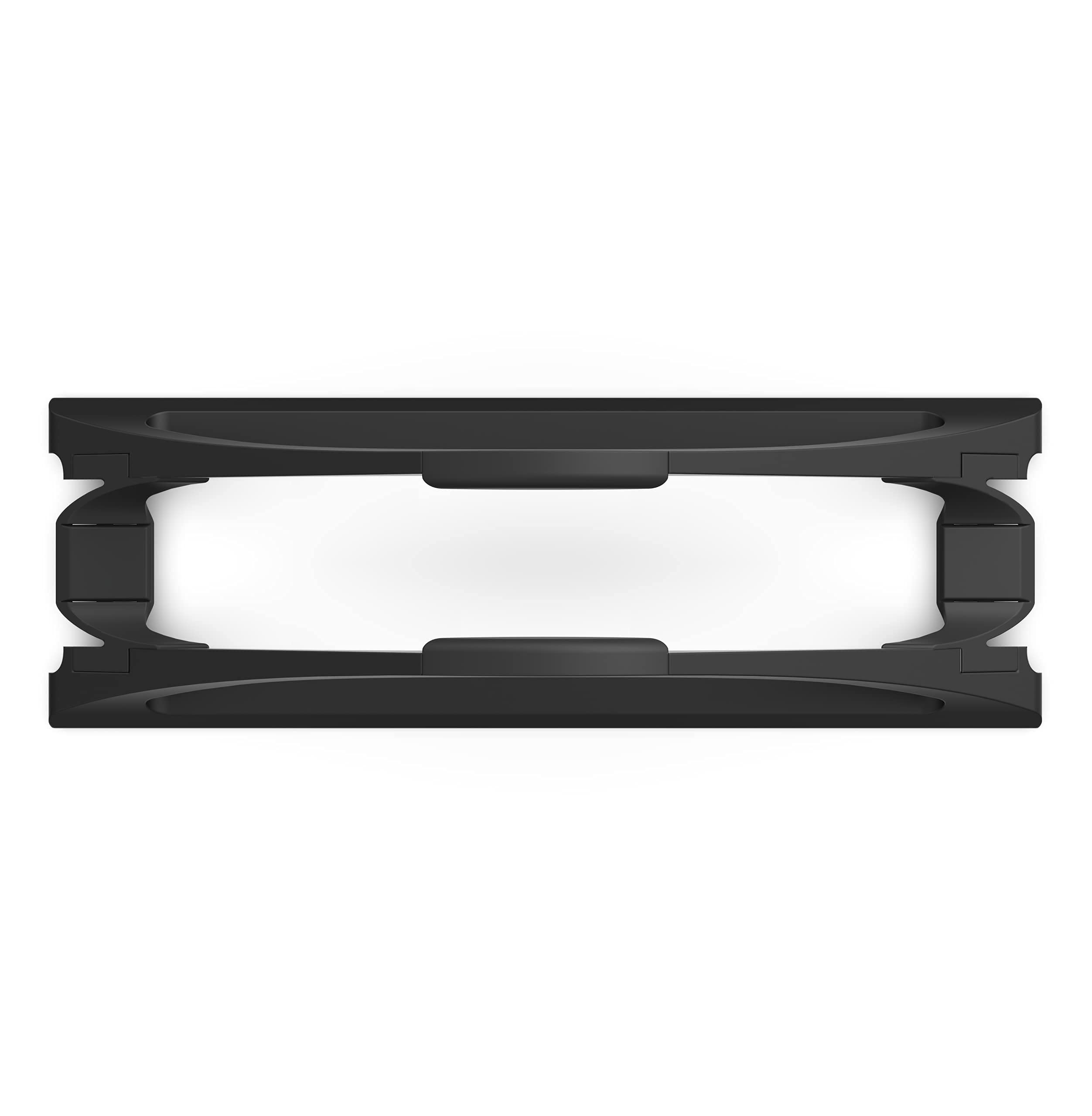 HumanCentric Adjustable Vertical Laptop Stand for Desk - Matte Black | Ergonomic Holder for MacBook, MacBook Pro & All Laptops | Perfect for Home Office & Workspace Organization | Space-Saving Computer Dock for Better Posture & Productivity