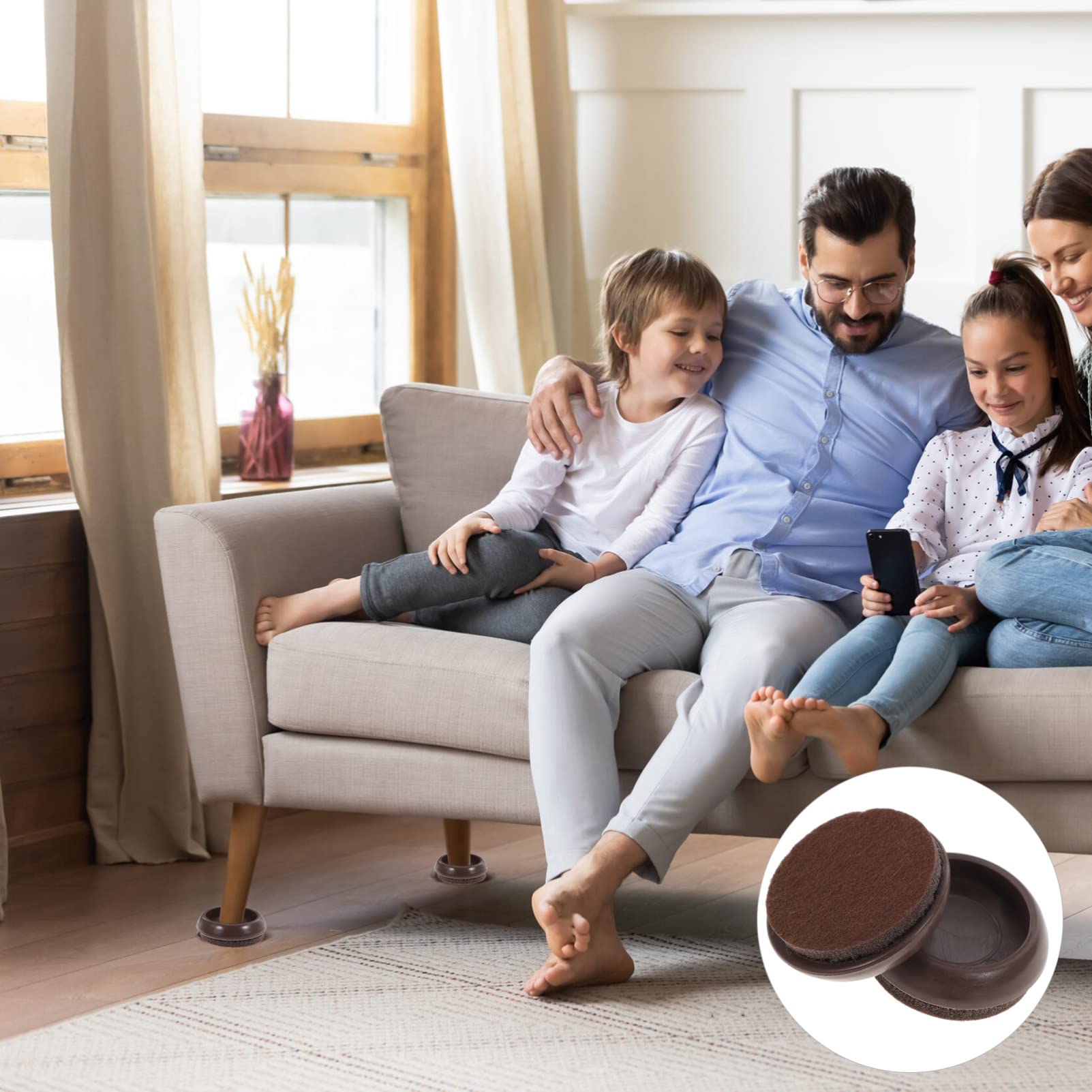 10-Pack Non-Slip Furniture Caster Cups - Heavy Duty Wheel Stoppers for Hardwood Floors, Chair & Sofa Leg Protectors - Perfect for Office Chairs, Rolling Desks & Home Furniture to Prevent Scratches & Damage