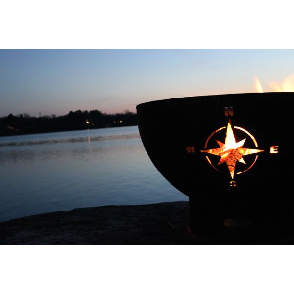 Portable Outdoor Navigator Fire Pit - Stainless Steel Camping Fire Bowl for Backyard, Patio & Beach - Perfect for Bonfires, S'mores & Outdoor Gatherings