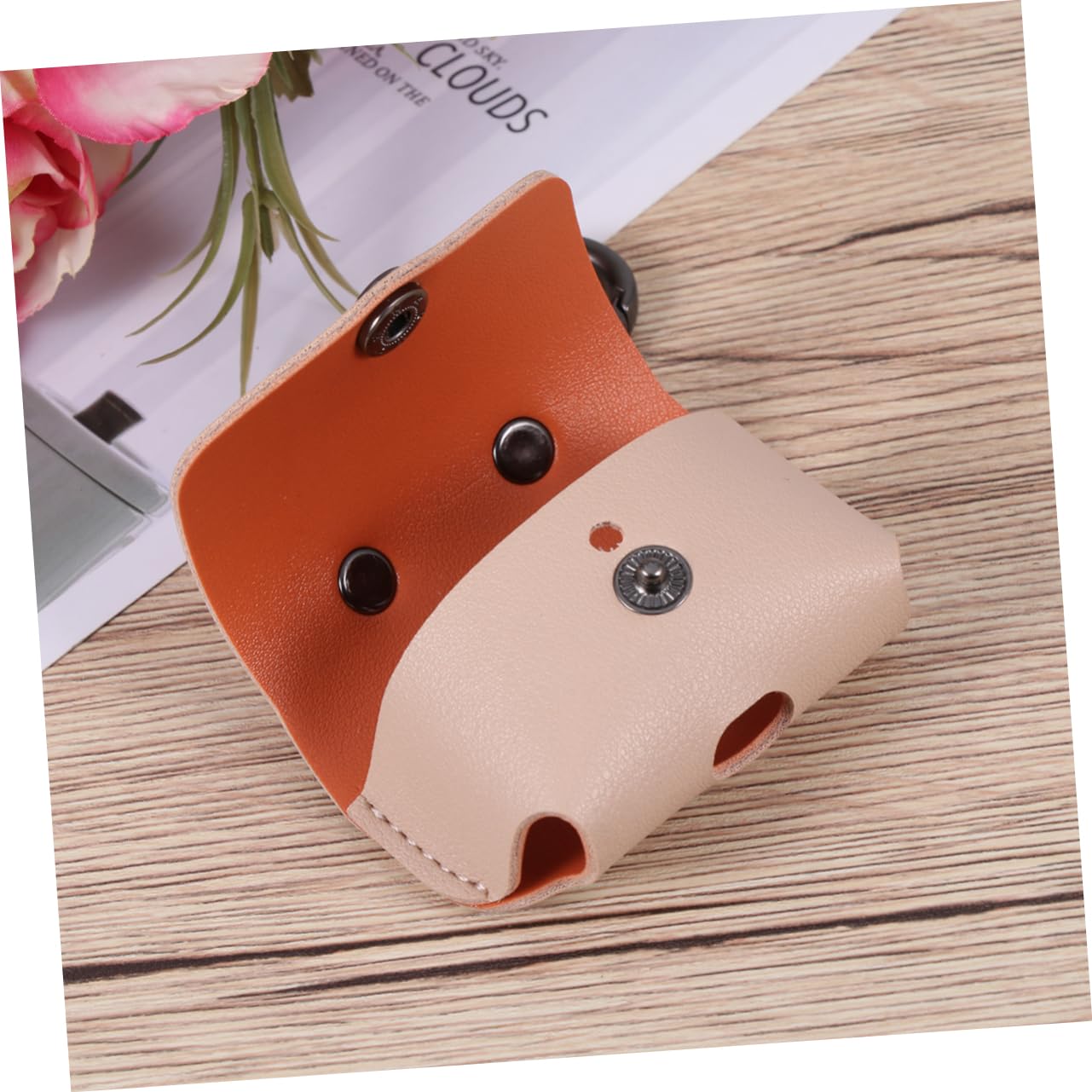 2-Pack Premium Leather Headphone Case with Charging Port Access - Protective Cover for AirPods, Wireless Earbuds & Headphones (Perfect for Travel, Gym & Daily Use)
