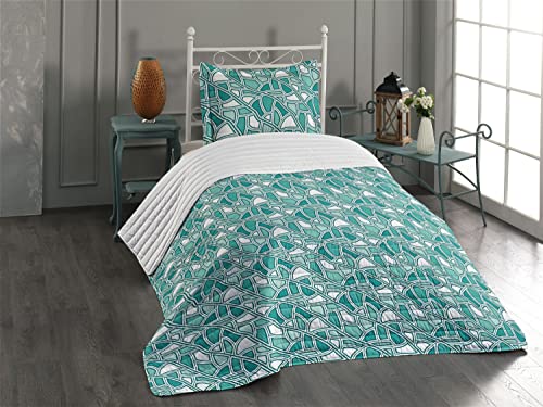 Dark Seafoam and White