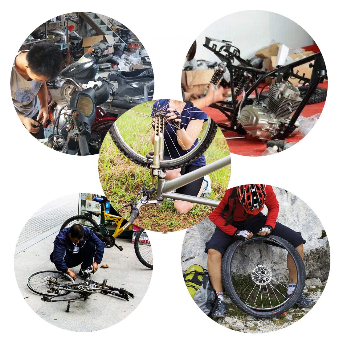 GBIS Portable 16-in-1 Multi-Function Bicycle Repair Tool Kit - Professional Steel Mechanic Tools for Mountain, Road & Racing Bikes - Perfect for On-the-Go Repairs & Emergency Cycling Maintenance