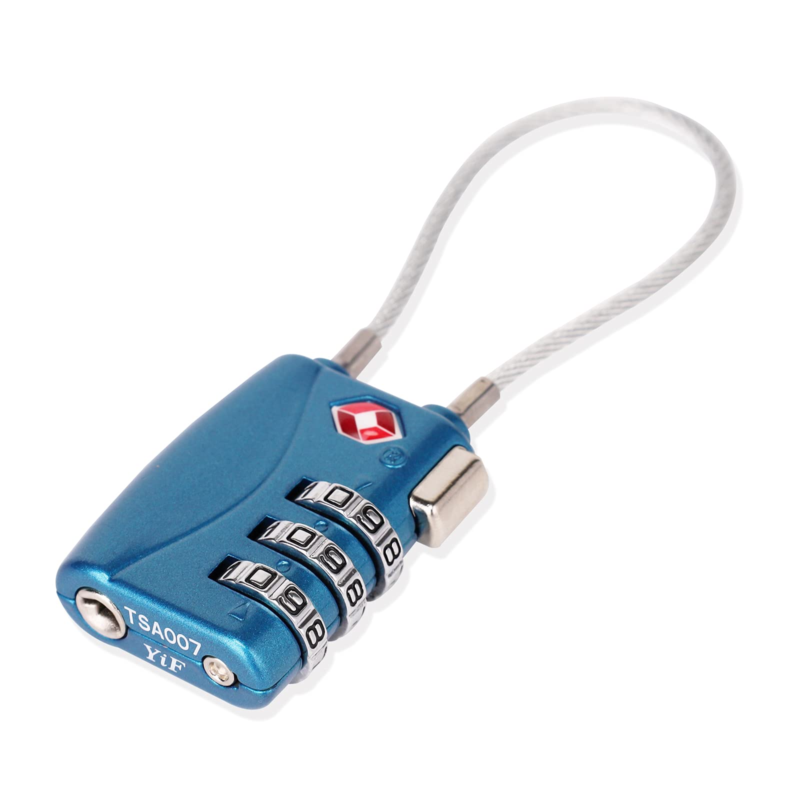 TSA Approved Luggage Locks - 3 Digit Steel Cable Combination Padlock for Travel Bags, Suitcases & Gym Lockers | Secure Your Belongings During Air Travel, Hotel Stays & Workout Sessions