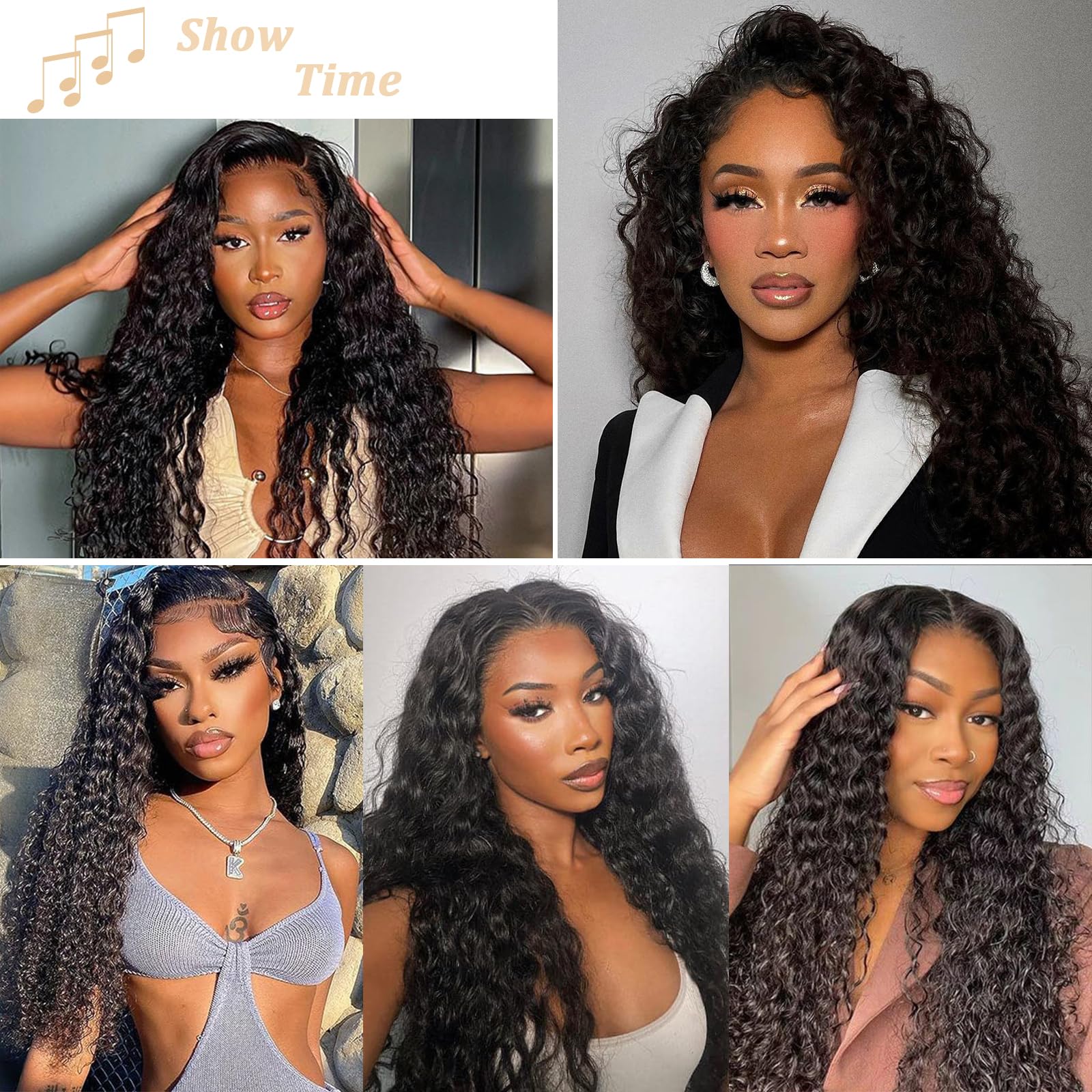 20 Inch Brazilian Virgin Remy Human Hair Bundles - Water Wave 3 Bundles 16A 100% Unprocessed Natural Black Hair Extensions for Styling & Volume | Perfect for Daily Wear, Parties & Special Occasions