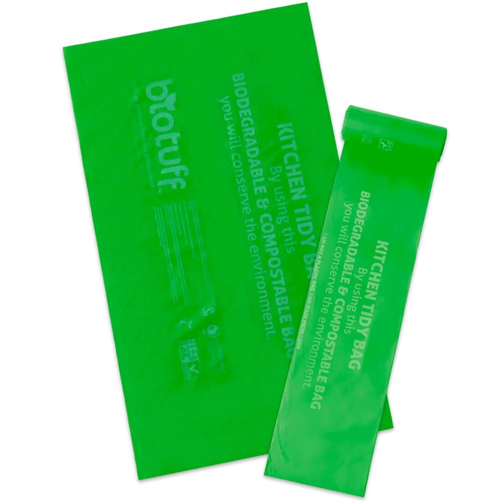 Biotuff Compostable 8L Trash Bags - 75 Count | Eco-Friendly Kitchen & Bathroom Waste Liners for Sustainable Living
