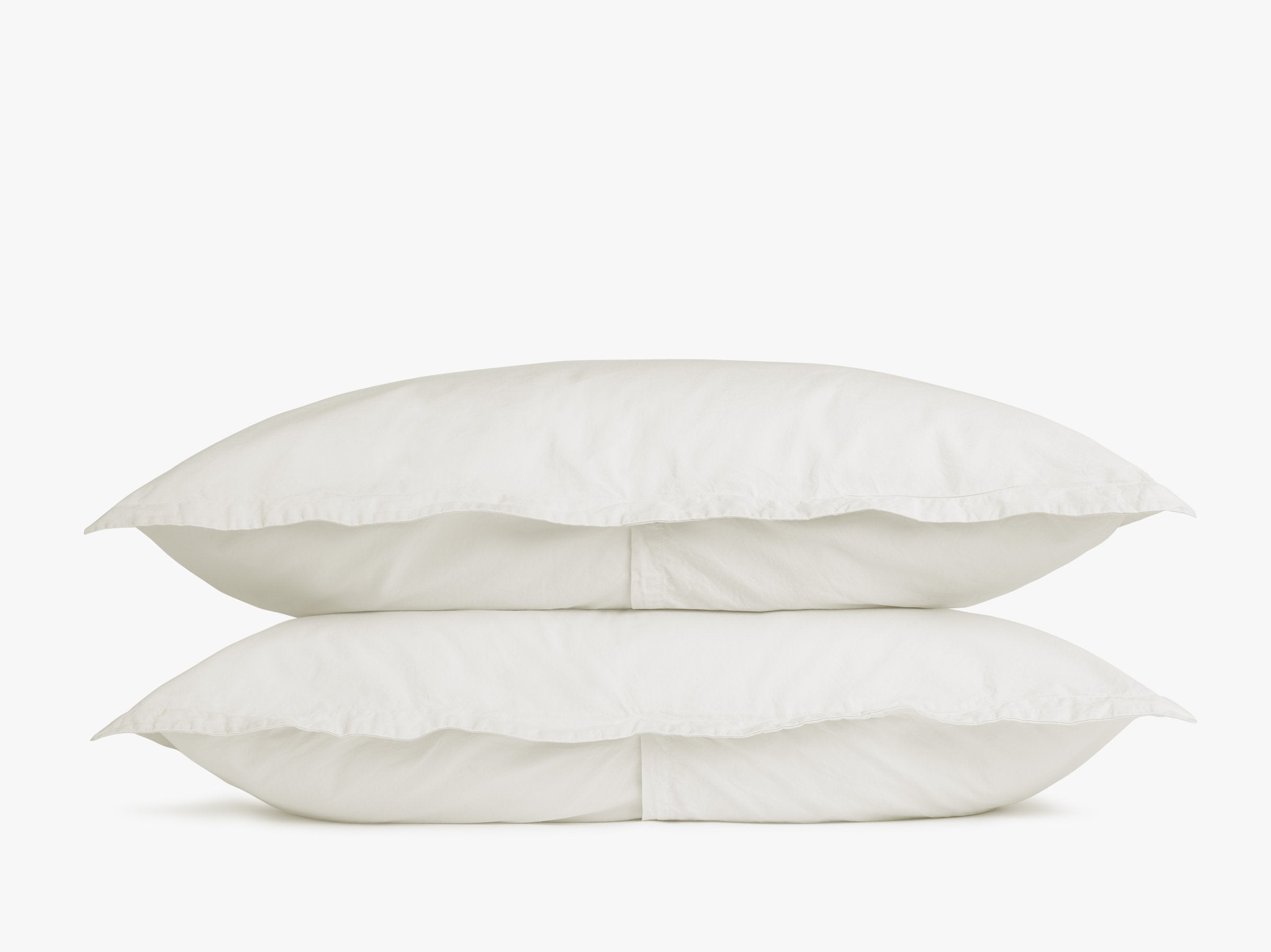 Premium Percale Sham Set - Soft & Breathable Cotton Pillowcase (Cream) for Bedroom Luxury & Hotel-Style Comfort