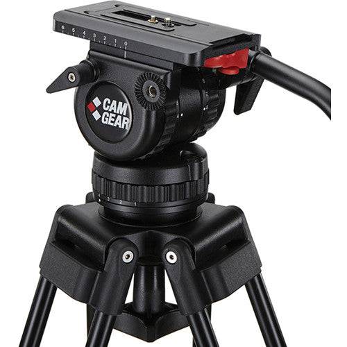 Camgear DV6P CF Kit with Professional Tripod System & Fluid Head - Perfect for Videography, Filmmaking & Live Streaming