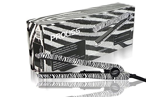 Infusion Ceramic Iconic Styler Hair Straightener - Zebra Print Professional Flat Iron for Smooth & Shiny Hair - Perfect for Home Use, Salon Styling & Travel