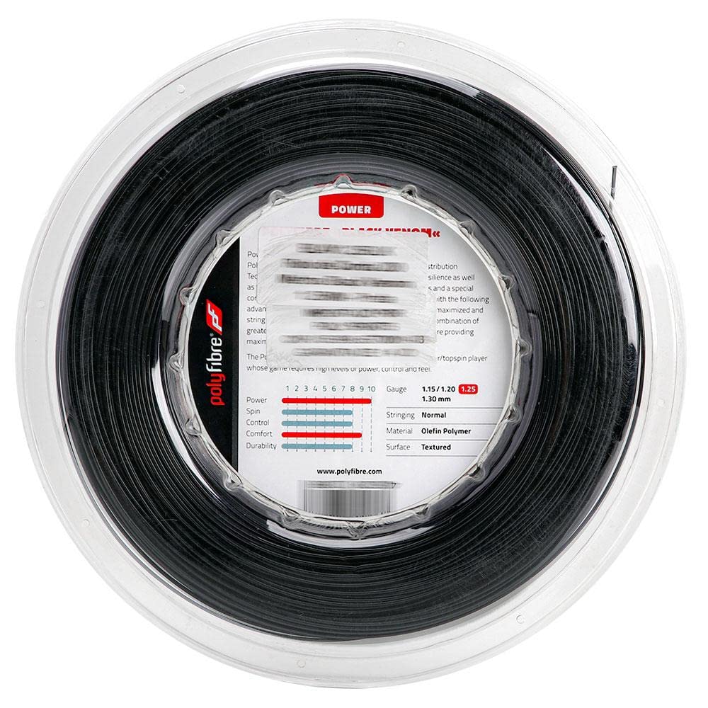 Black Venom String Reel - High Performance Fishing Line for Bass, Trout & Saltwater Fishing | Durable & Strong Monofilament for Casting, Trolling & Freshwater Angling