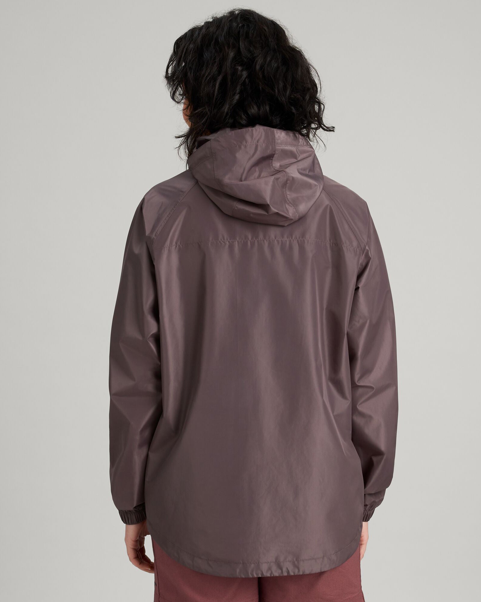 Women's Lightweight 2-Layer Waterproof Rain Jacket with Pockets - Light Quartz Color for Outdoor Hiking, Travel & Commuting