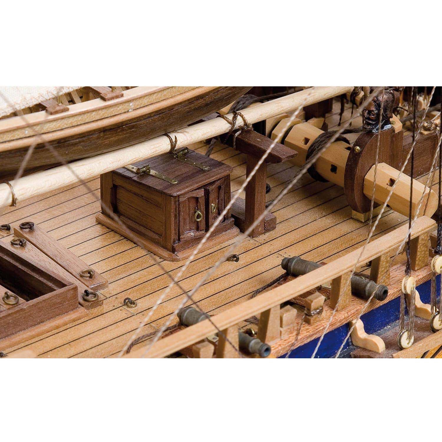 Endeavour 1/54 Scale Model Ship - Handcrafted Wooden Sailing Boat for Collectors & Decor | Perfect for Home Display, Nautical Gifts & Historical Enthusiasts