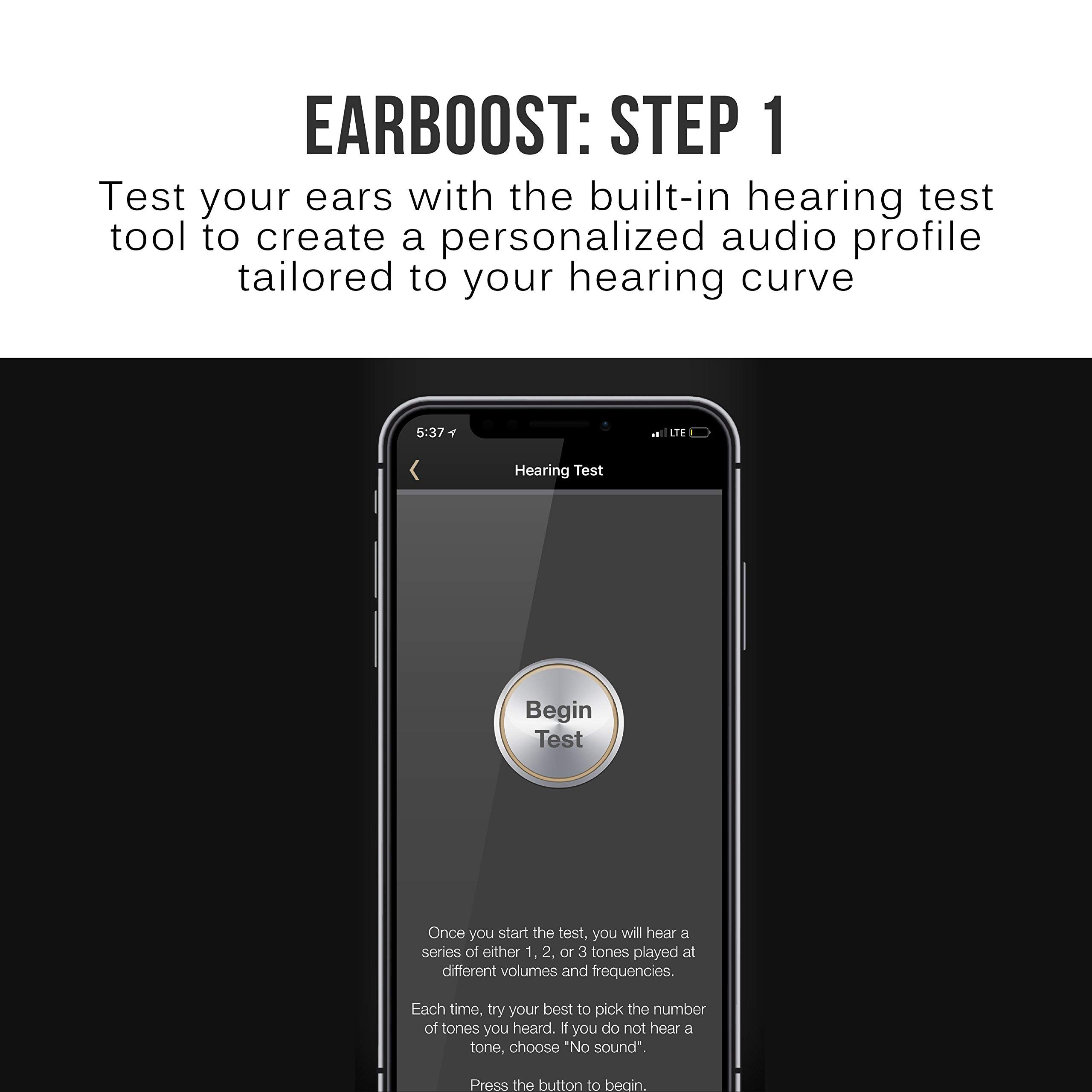 MEE Audio EB1 Bluetooth Wireless Earbuds with Adaptive Audio Enhancement - Perfect for Workouts, Commuting & Travel