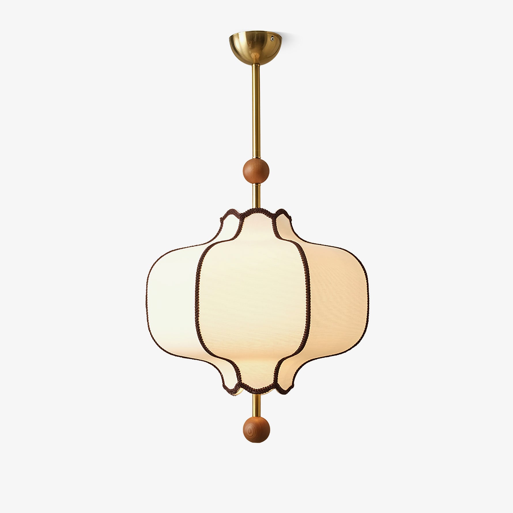 Modern Lantern Fabric Pendant Light - Handmade Rattan Shade with Vintage Style - Perfect for Bedroom, Dining Room, and Outdoor Patio Lighting