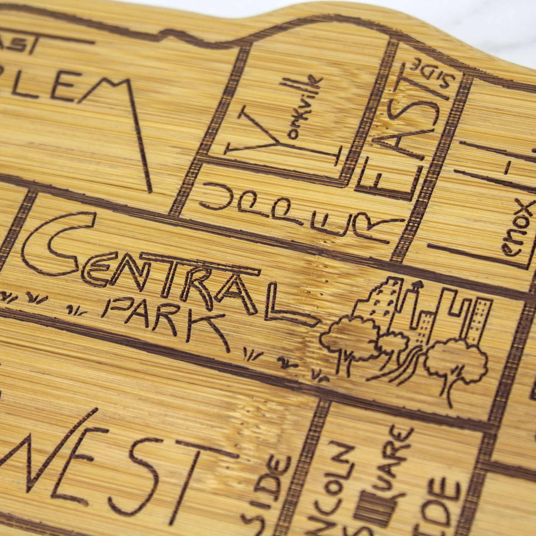 Premium City Life Manhattan Wood Cutting Board - 7.25