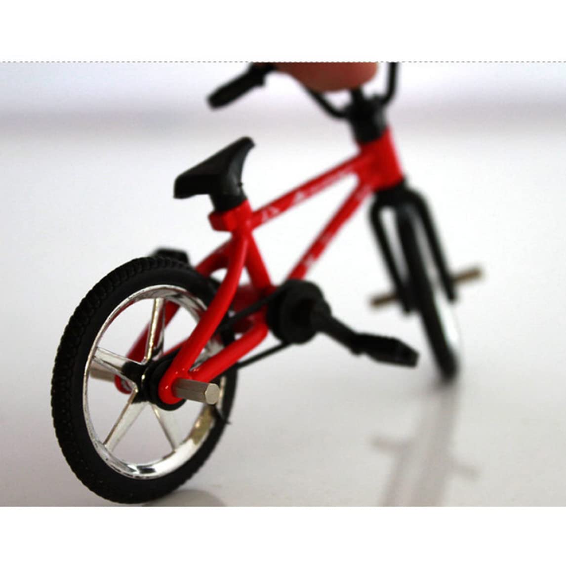 Mini Finger Bikes - Small Mountain Bike Model Toys for Boys & Kids - Red Mini Bicycle Ornament & Racing Bike Toy - Perfect for Desk Decor, Collectibles & Pretend Play