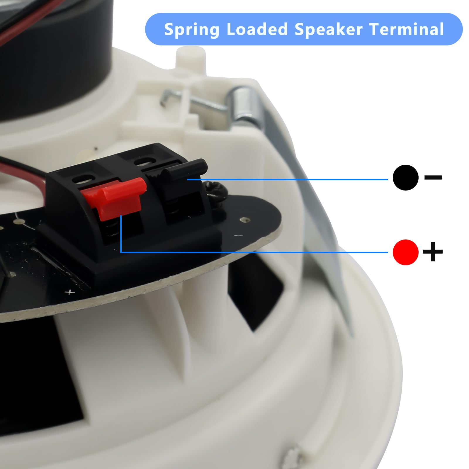 6.5'' Bluetooth In-Ceiling Speakers with Wall Amplifier Receiver - 600W Flush Mount Ceiling & In-Wall Speaker System for Home Theater, Office, Bathroom, Living Room & Kitchen (2 Pairs) - Perfect for Whole-House Audio, Background Music & Immersive Entertainment