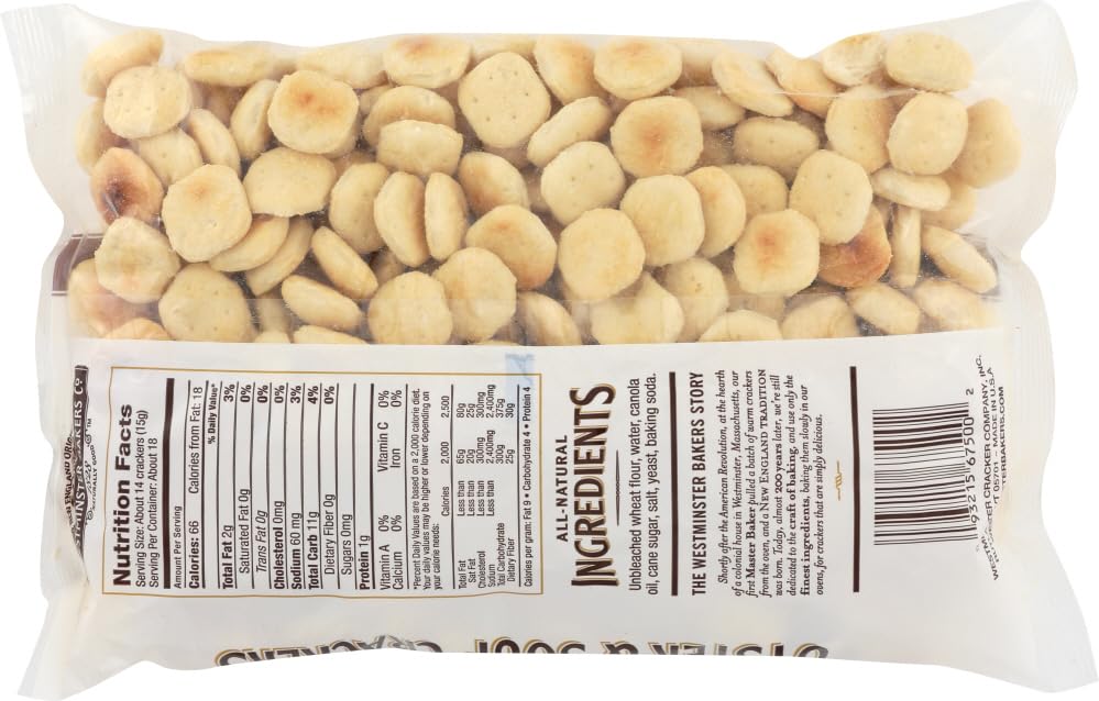 Premium Restaurant Oyster & Soup Crackers by Westminster Bakeries - Authentic New England Style - 4 Pack - Perfect for Chowders, Soups, and Seafood Dishes