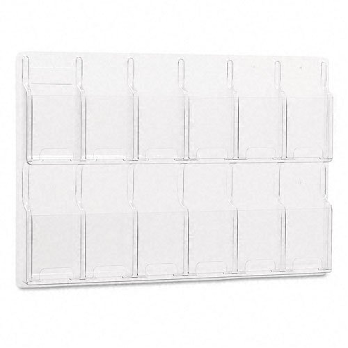 12-Pack Clear Pamphlet Display Stand for Brochures, Flyers & Menus - Perfect for Retail Stores, Restaurants & Trade Shows
