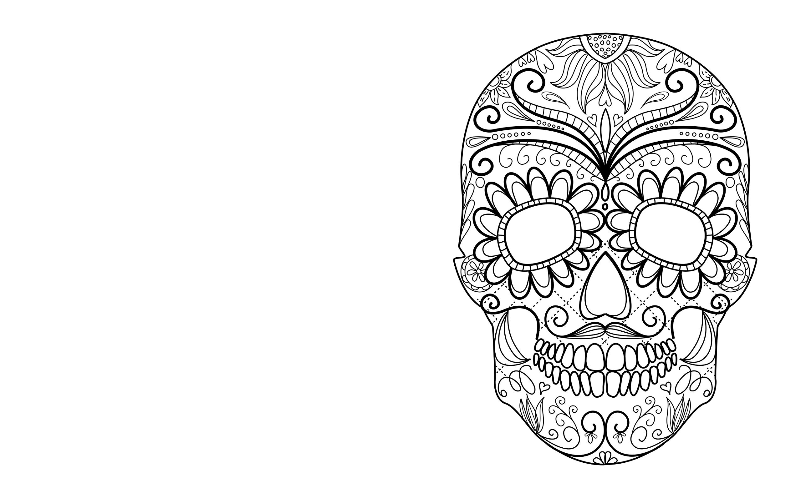 Mexican Day of the Dead Sugar Skulls Coloring Book - 50 Stunning Designs for Adults | Creative Art Therapy & Relaxation | Perfect for Halloween, Dia de Muertos Celebrations & Stress Relief