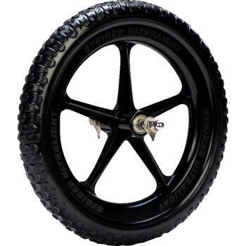 Strider 12 Ultralight Wheel - Black | Lightweight Bike Wheel for Kids Balance Bikes | Perfect for Toddler Learning to Ride, Backyard Play & Outdoor Adventures