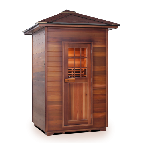 Enlighten Sauna Sierra 2-Person Full Spectrum Infrared Sauna for Indoor & Outdoor Use - Perfect for Home Relaxation, Detox & Muscle Recovery