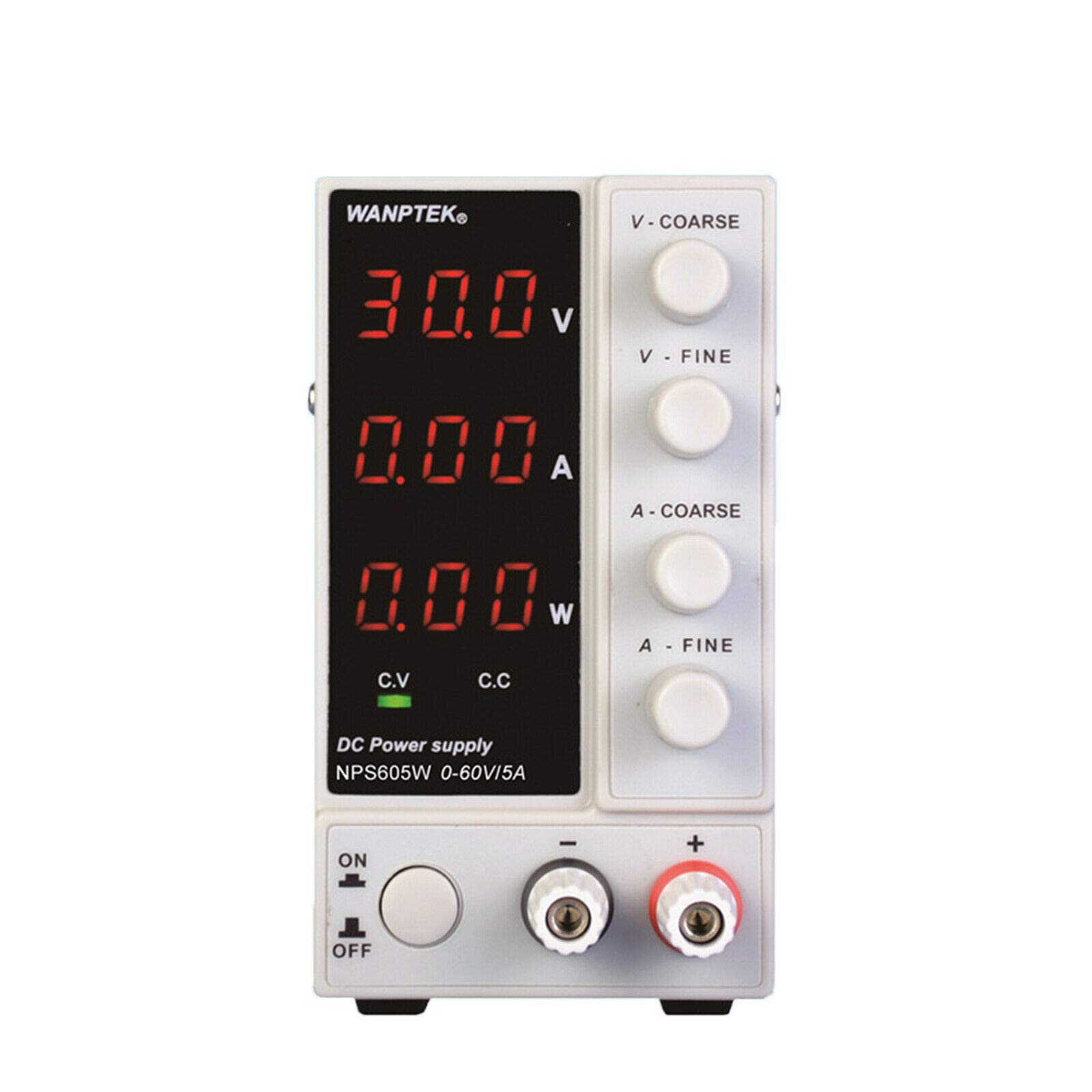 60V 5A Adjustable DC Power Supply - Precision Variable Regulated Lab Bench Linear Power Supply with Testing Cables | Ideal for Electronics Testing, DIY Projects & Laboratory Use
