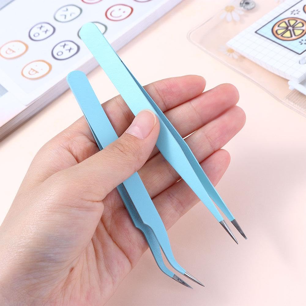 Premium Stainless Steel Tweezer Tool for Nails & Stickers - Portable, Durable & Precise - Perfect for Nail Art, Crafts, Jewelry Making & DIY Projects