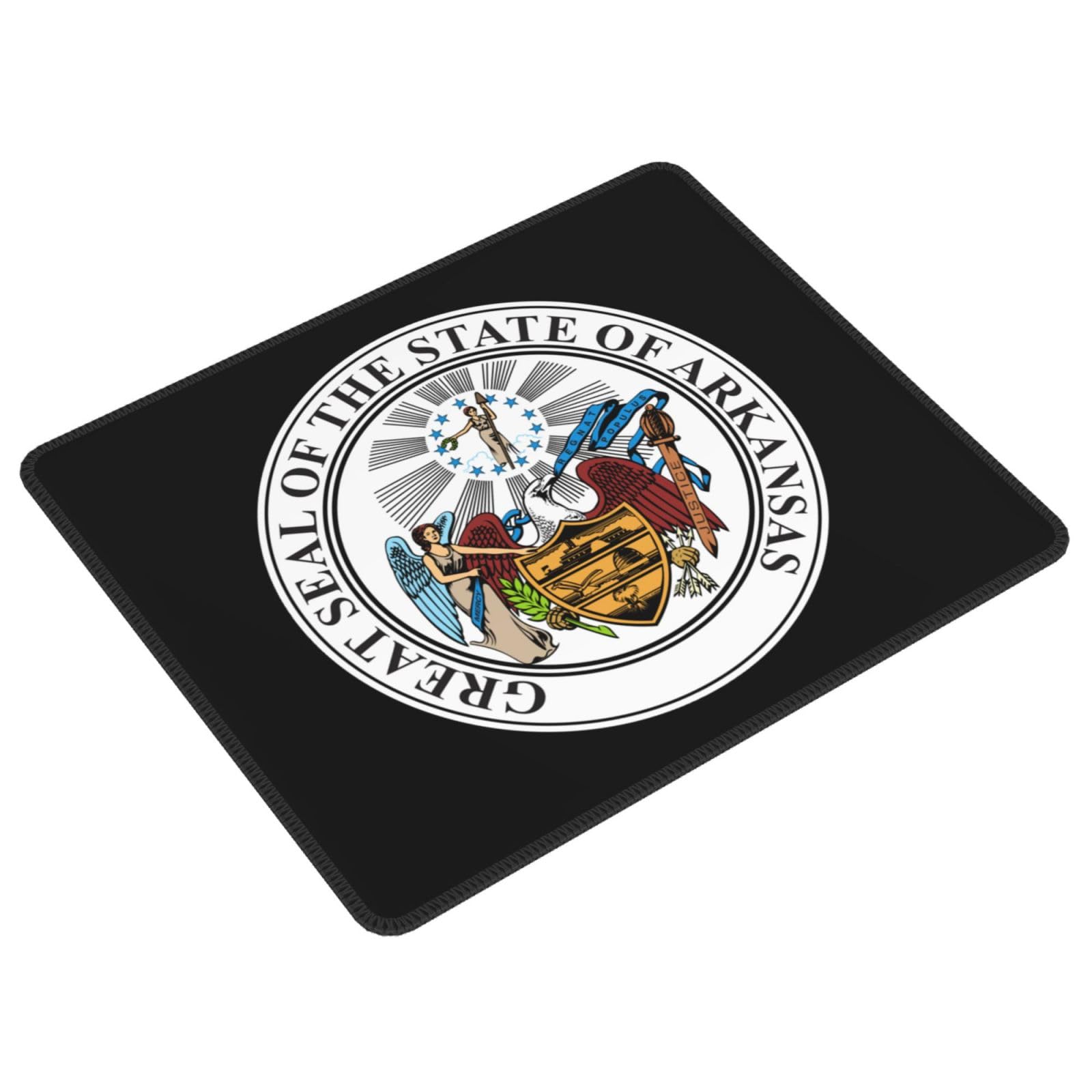 Arkansas State Seal Mouse Pad - Non-Slip Rubber Base Square Desk Mat for Office & Laptop (8.3 x 10.3 Inches) - Perfect for Home Office, Gaming Setup, and Workspace Accessories