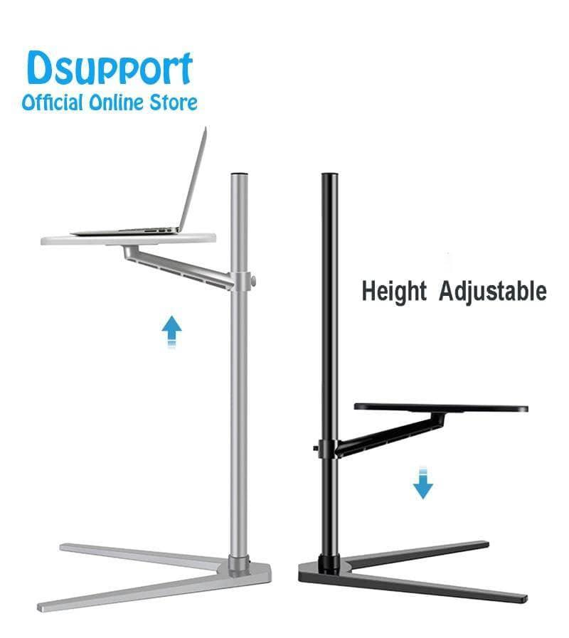 Adjustable Aluminum Laptop Floor Stand 7-20 Inches - Ergonomic Height for Home Office, Gaming & Workspace Setup