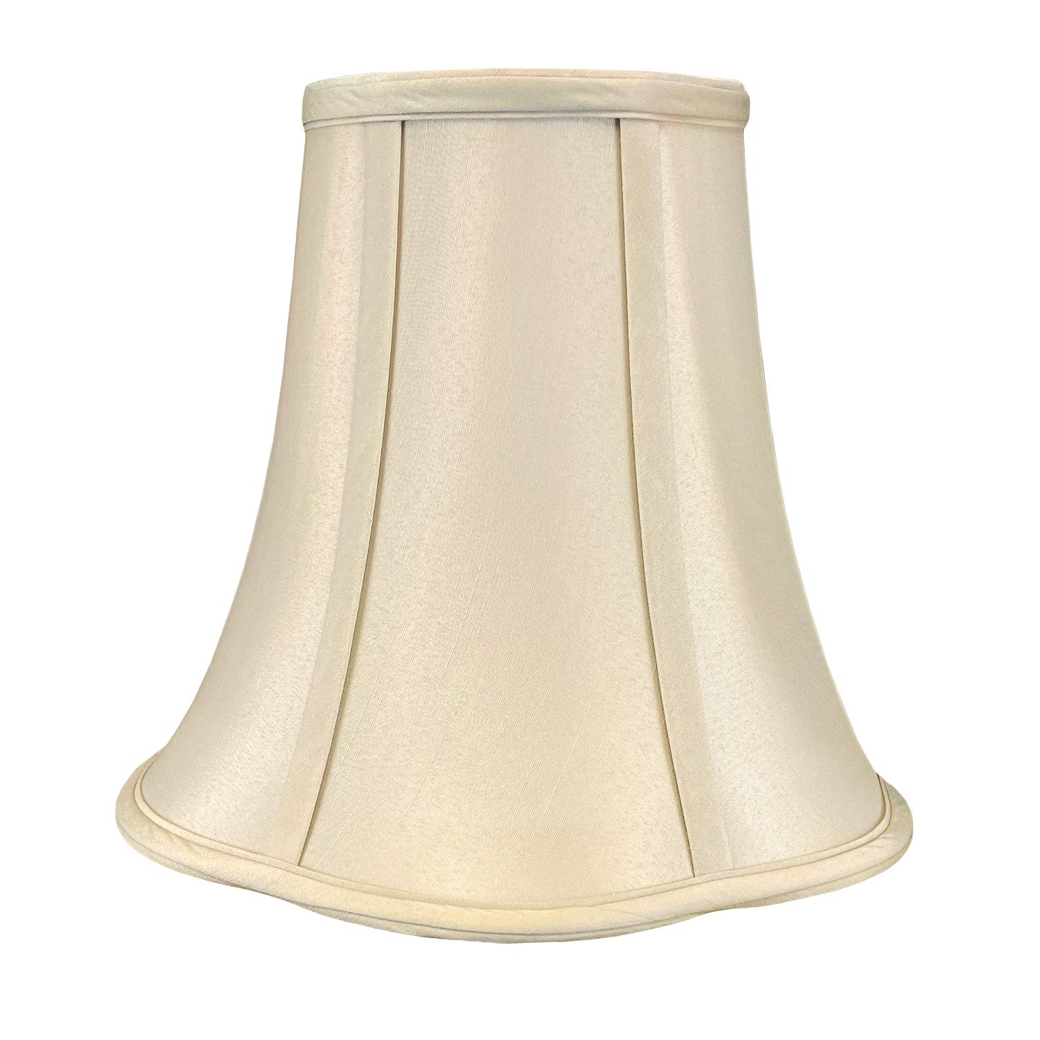 Royal Designs Flare Bottom Outside Corner Scallop Bell Lamp Shade - Beige, 8